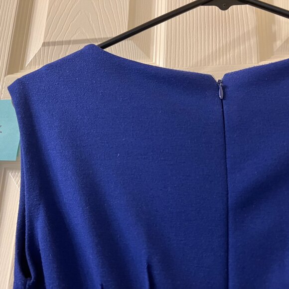 LOFT Cobalt Blue Sleeveless Midi Dress Size 0P - Picture 4 of 11